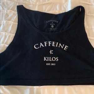 Caffeine & Kilos Crop top